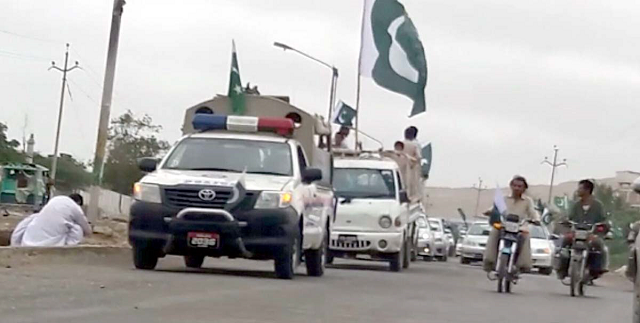 political parties take out rallies across the province to celebrate 14th august photo express