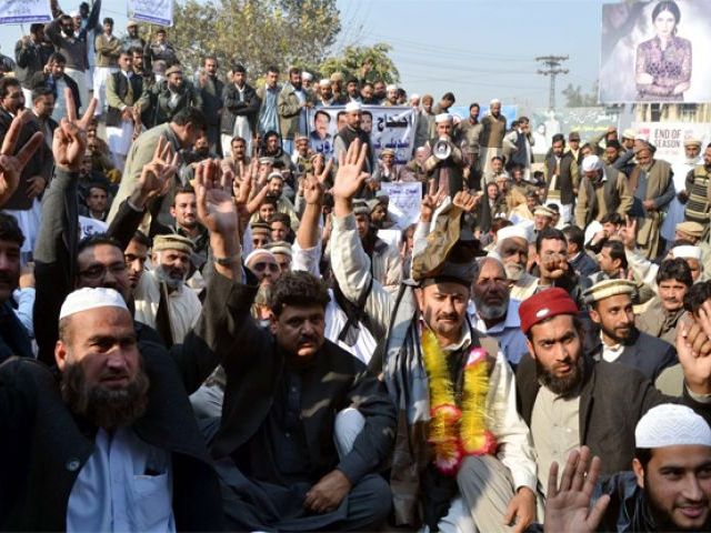 extrajudicial killing locals protest murder of swabi resident