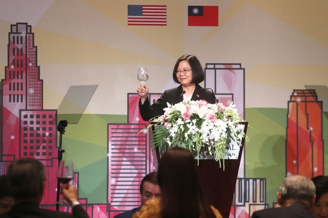 taiwan president tsai ing wen strong defender of independence gives a political speech in the us photo afp