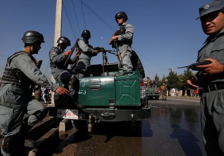 afghan police have said that the attackers were firing rocket propelled grenades photo reuters