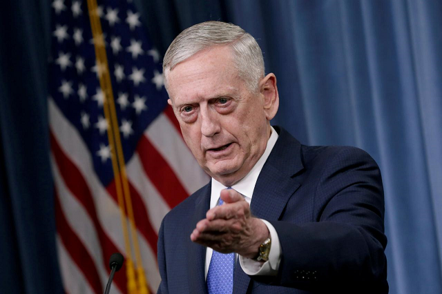 us defense secretary james mattis gestures during a press briefing at the pentagon in washington us may 19 2017 photo reuters