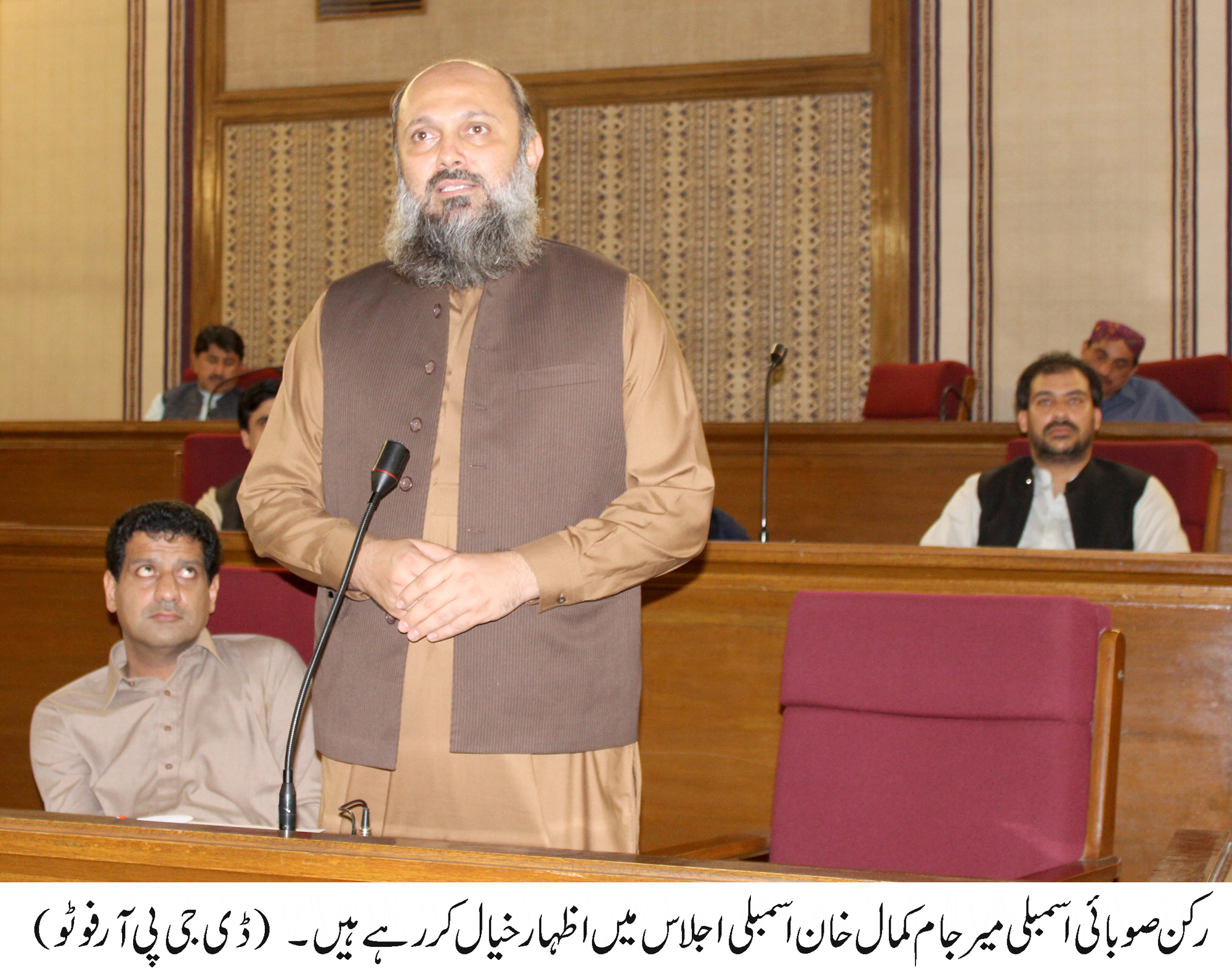 balochistan awami party president jam kamal khan responds to a point of order during the balochistan assembly session photo express