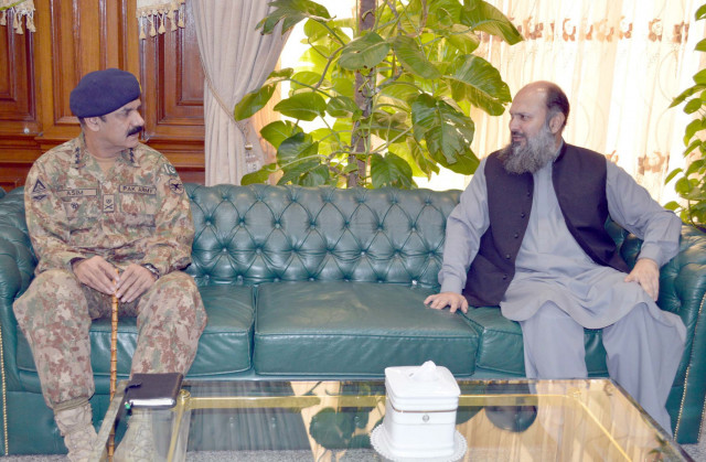 balochistan chief minister jam kamal khan in a meeting with commandant southern command lieutenant general asim saleem bajwa at cm secretariat in quetta photo express balochistan chief minister jam kamal khan in a meeting with commandant southern command lieutenant general asim saleem bajwa at cm secretariat in quetta photo express