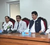 adviser to the prime minister on political affairs rana sanaullah khan addressing a news conference in islamabad along with minister for kashmir affairs and gilgit baltistan amir muqam radio pakistan