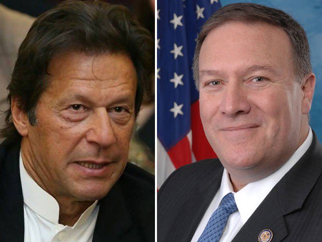 prime minister imran khan and secretary of state mike pompeo photo express