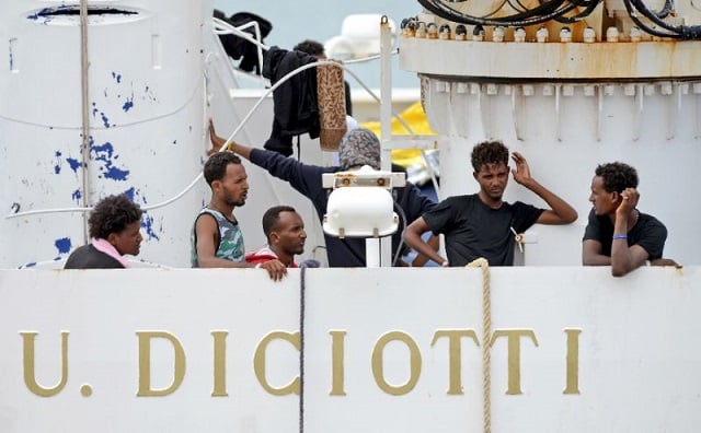 migrants have been blocked at the sicilian port of catania on the diciotti vessel since monday night photo afp file