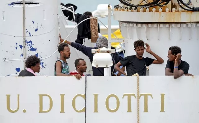 migrants have been blocked at the sicilian port of catania on the diciotti vessel since monday night photo afp file migrants have been blocked at the sicilian port of catania on the diciotti vessel since monday night photo afp file