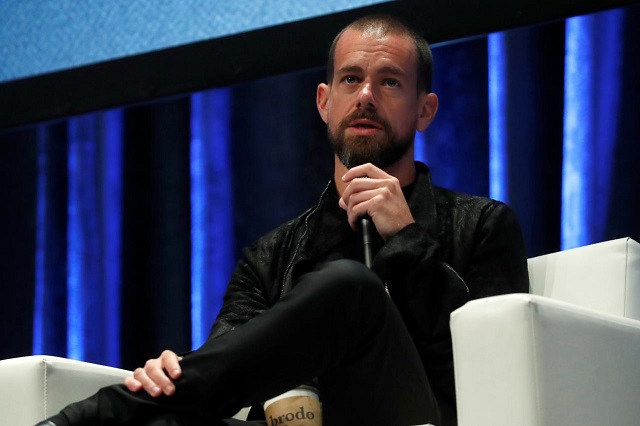 jack dorsey ceo and co founder of twitter and founder and ceo of square speaks at the consensus 2018 blockchain technology conference in new york city new york us may 16 2018 photo reuters