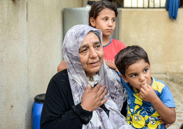 sana ibrahim a 61 year old iraqi matriarch and caretaker for 22 grandchildren photo afp