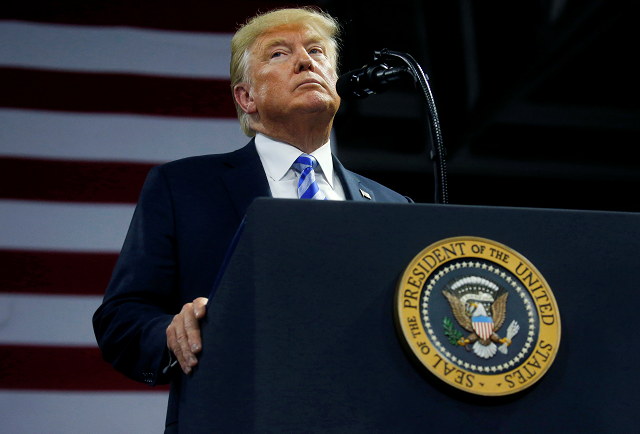 us president donald trump speaks at make america great again rally at the civic centre in charleston west virginia us august 21 2018 photo reuters