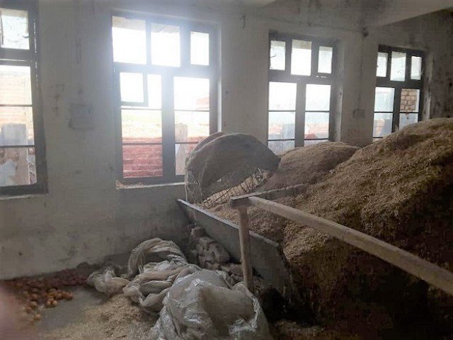 a view of the schools which had been burnt down in diamer from the inside photo express file