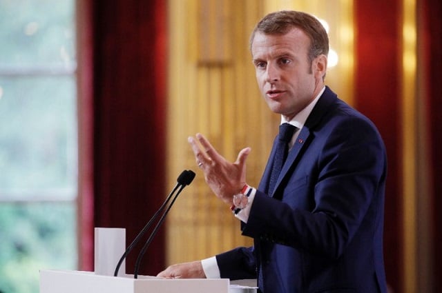 french president macron says he wants to launch exhaustive review of security with european partners including russia photo afp file