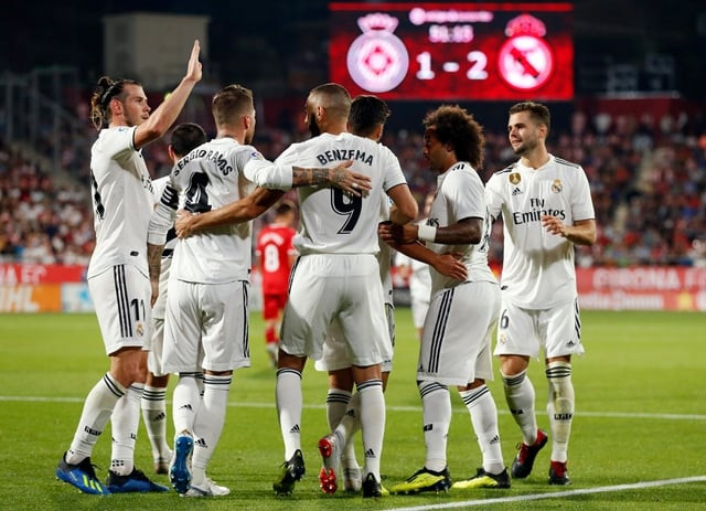 benzema s double was well supported by two individual goals by bale and captain ramos as real bagged second victory from as many matches photo afp benzema s double was well supported by two individual goals by bale and captain ramos as real bagged second victory from as many matches photo afp