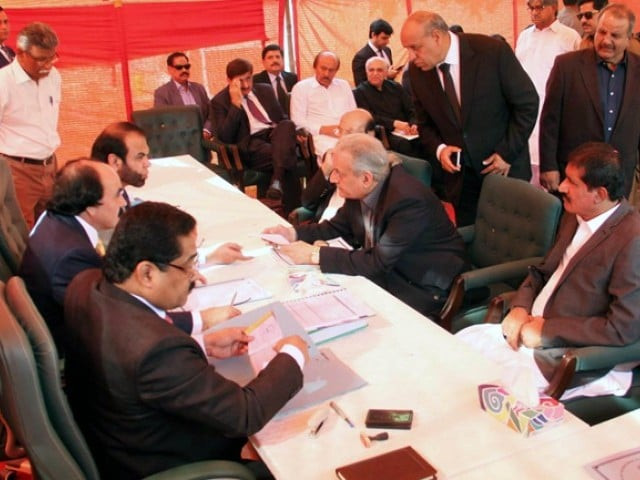 candidates filing nomination papers photo express candidates filing nomination papers photo express