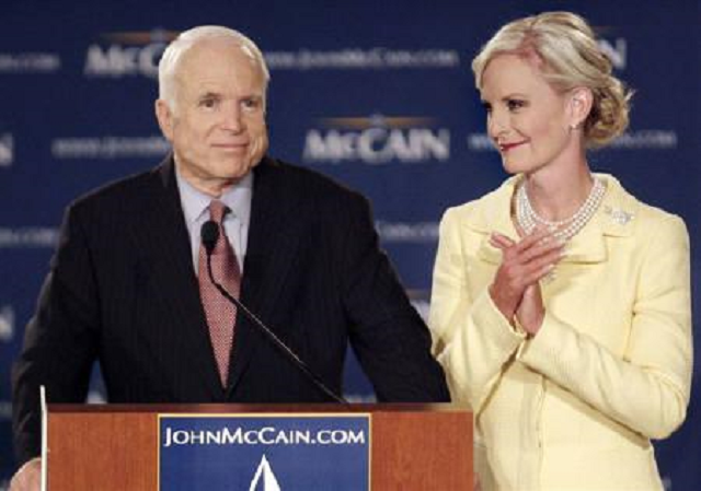 former senator john mccain late with his wife cindy mccain photo reuters