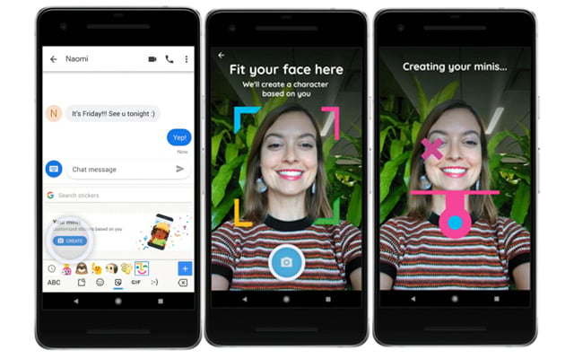 google has launched mini stickers for ios and android which personalise the emoji from your picture photo google