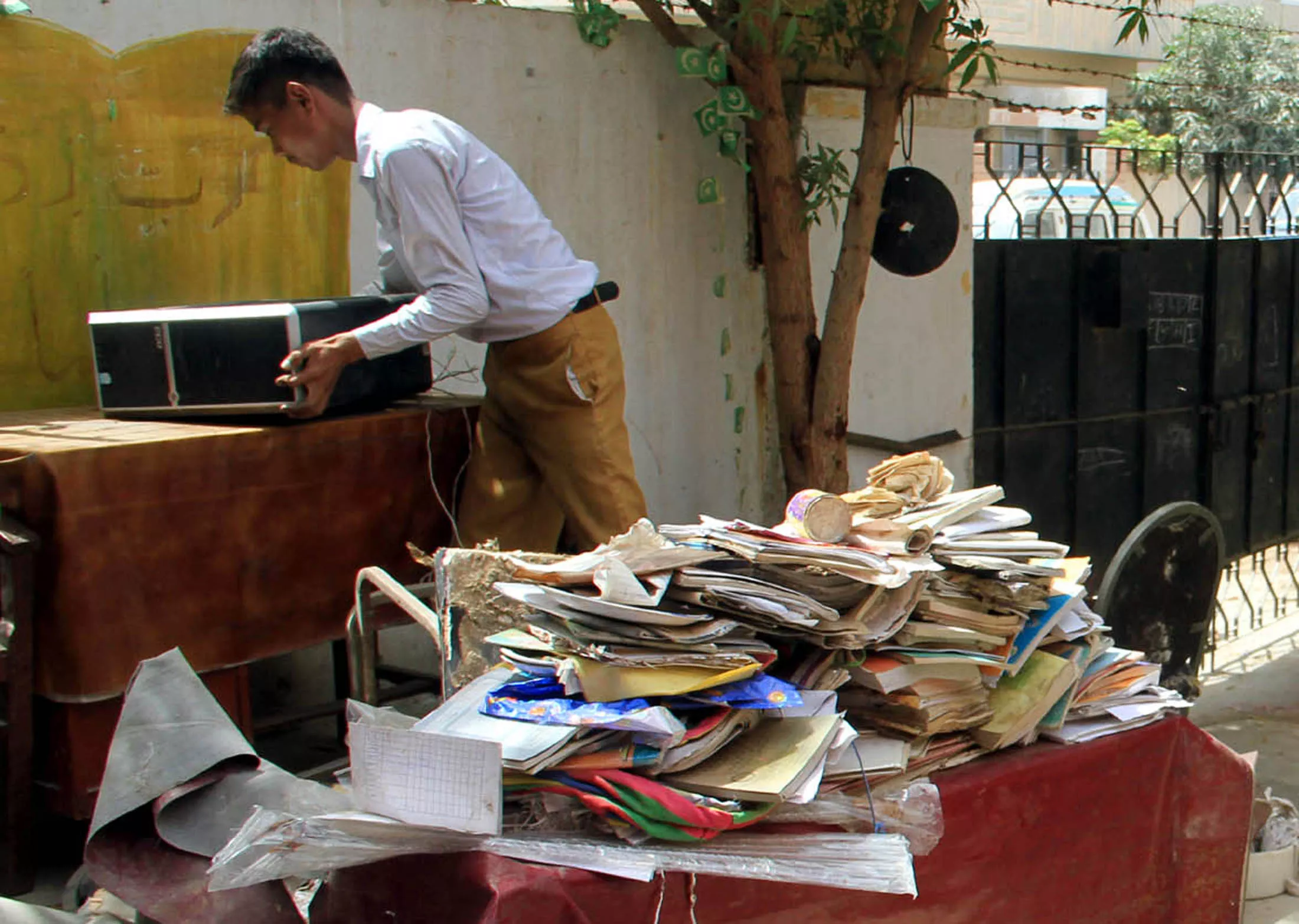 when students and teachers reached the school next day they found classrooms and laboratories in utter chaos photo athar khan when students and teachers reached the school next day they found classrooms and laboratories in utter chaos photo athar khan
