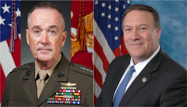 mattis confirmed pompeo and dunford 039 s arrival during a news briefing at pentagon in washington photo radio pakistan mattis confirmed pompeo and dunford 039 s arrival during a news briefing at pentagon in washington photo radio pakistan