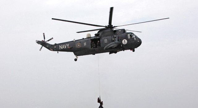 pakistan navy helicopter during a rescue operation photo reuters