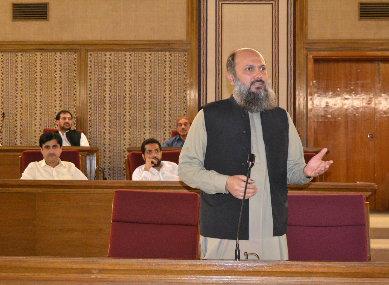 chief minister jam kamal khan speaks on the floor of the balochistan assembly photo express