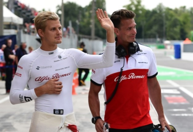 ericsson lost control of his car at the chicane in the opening minutes of the session and his car spun violently before barrel rolling to a halt photo afp