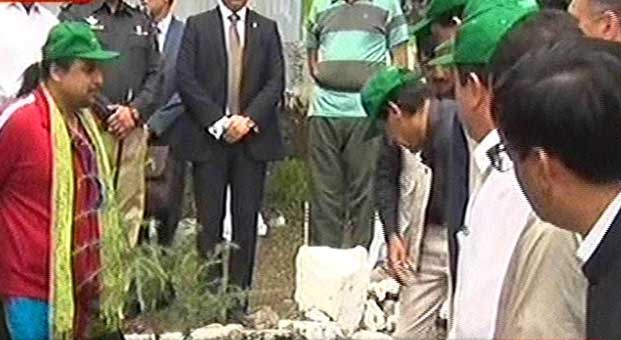 pm imran khan planting a tree sapling photo radio pakistan