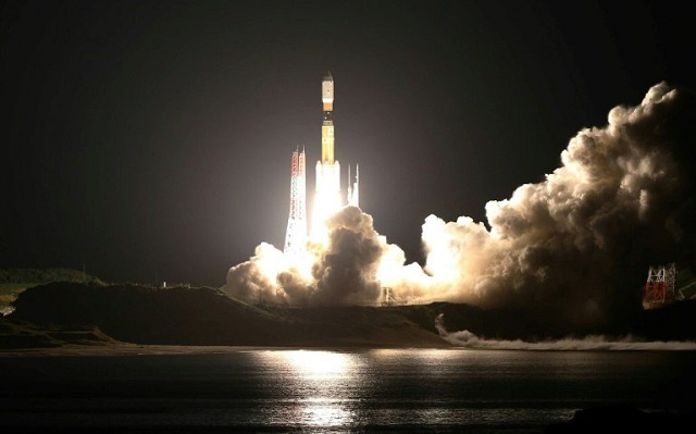 the space elevator test equipment will be launched on a japanese h 2b rocket next week photo afp