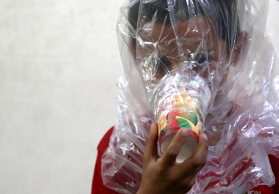 party cups as gas masks idlib civilians prepare for battle party cups as gas masks idlib civilians prepare for battle