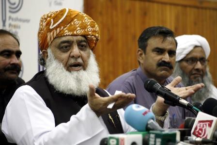 jui f chief maulana fazlur rehman speaks during a press conference photo ppi