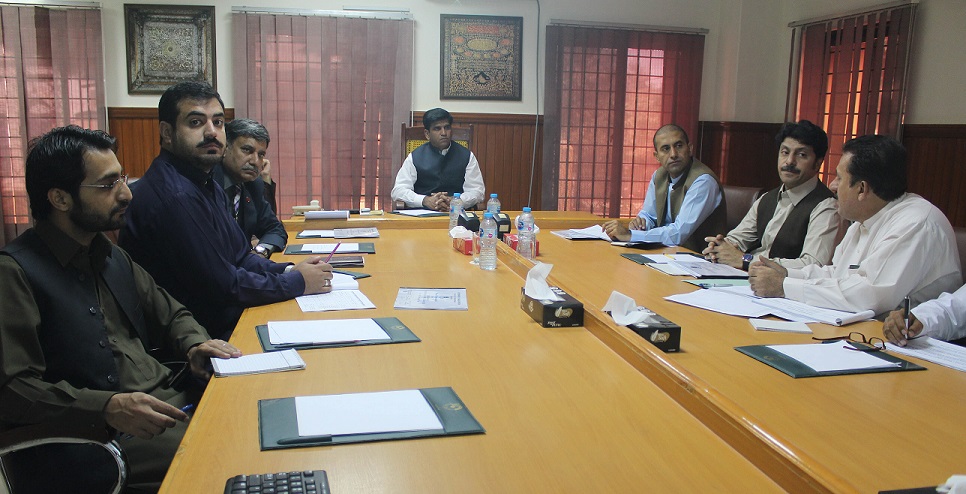 nab balochistan director general mirza muhammad irfan baig chairs a meeting held to review the pace of development work on qwseip and mangi dam photo express