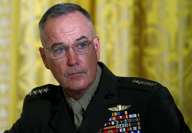 us joint chiefs chairman general joseph dunford attends a meeting of the national space council in the east room of the white house in washington us june 18 2018 photo reuters us joint chiefs chairman general joseph dunford attends a meeting of the national space council in the east room of the white house in washington us june 18 2018 photo reuters