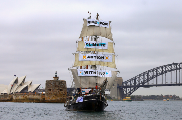 sydney harbour in australia global climate change protests across 95 countries in sydney australia reuters supplied photo 350 org new york based lobby group reuters sydney harbour in australia global climate change protests across 95 countries in sydney australia reuters supplied photo 350 org new york based lobby group reuters