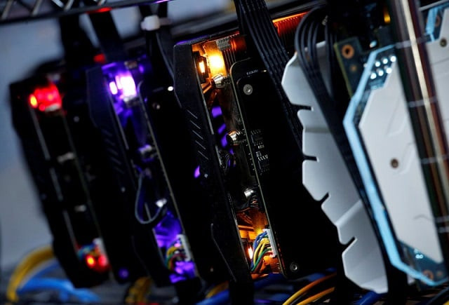 high end graphic cards are installed in a cryptocurrency mining computer at a computer mall in hong kong china january 29 2018 photo reuters high end graphic cards are installed in a cryptocurrency mining computer at a computer mall in hong kong china january 29 2018 photo reuters