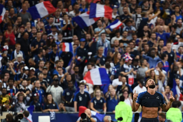 the stade de france exploded in celebration at giroud 039 s winner in a game that had a competitive edge as part of uefa 039 s new nations league photo afp the stade de france exploded in celebration at giroud 039 s winner in a game that had a competitive edge as part of uefa 039 s new nations league photo afp
