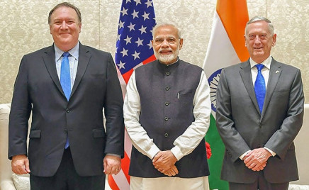 the problem is that right after this backslapping flyby pompeo went on to new delhi where he was joined by mattis photo reuters
