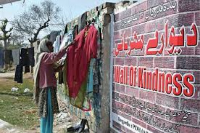 promoting charity wall of kindness set up in bajaur market promoting charity wall of kindness set up in bajaur market