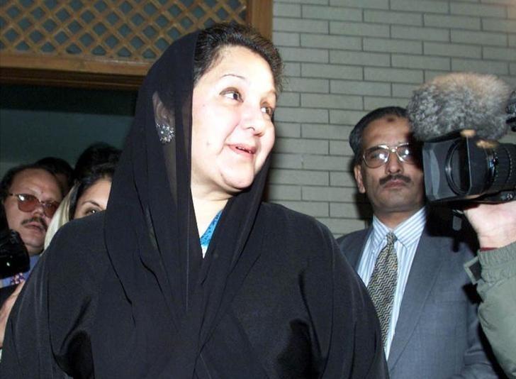 in this file photo kulsoom nawaz wife of nawaz sharif leaves her islamabad residence prior to departing the country december 10 2000 photo reuters