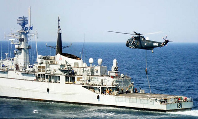 the giant pakistani military ship saif pns along with the egyptian naval ships conduct exercises photo reuters file