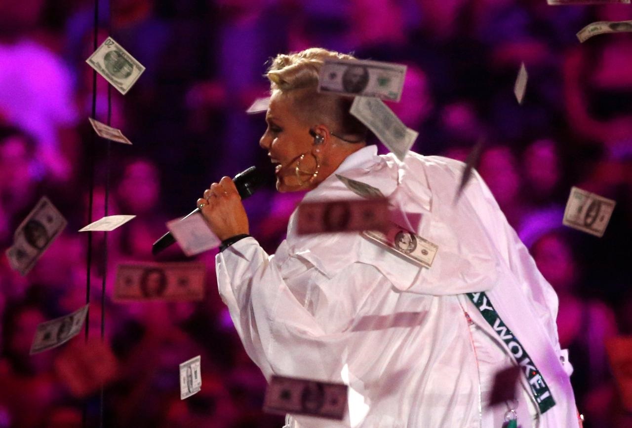 mtv video music awards singer pink performs photo reuters