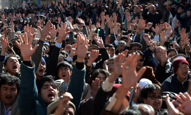 people shout slogans during a protest against the killing of shia community members in a bombing in quetta photo afp people shout slogans during a protest against the killing of shia community members in a bombing in quetta photo afp