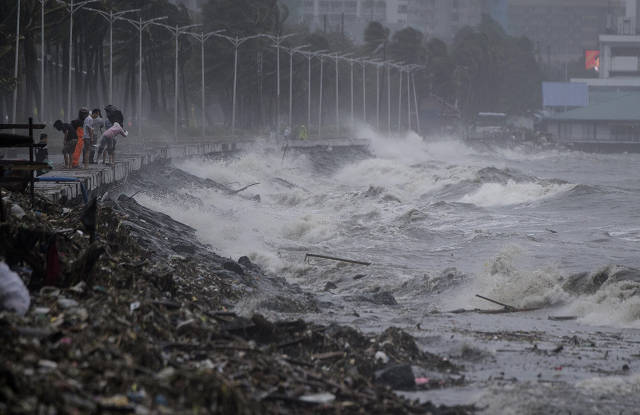 strong waves caused by super typhoon mangkhut are seen in manila on september 15 2018 super typhoon mangkhut slammed into the northern philippines with violent winds and torrential rains as authorities warned millions in its path of potentially heavy destruction photo afp strong waves caused by super typhoon mangkhut are seen in manila on september 15 2018 super typhoon mangkhut slammed into the northern philippines with violent winds and torrential rains as authorities warned millions in its path of potentially heavy destruction photo afp