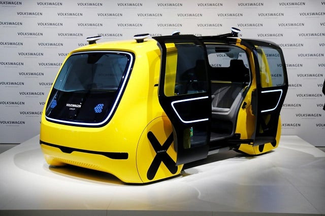 volkswagen self driving car sederic is seen before the annual earnings news conference of vw in berlin in berlin germany march 13 2018 photo reuters volkswagen self driving car sederic is seen before the annual earnings news conference of vw in berlin in berlin germany march 13 2018 photo reuters