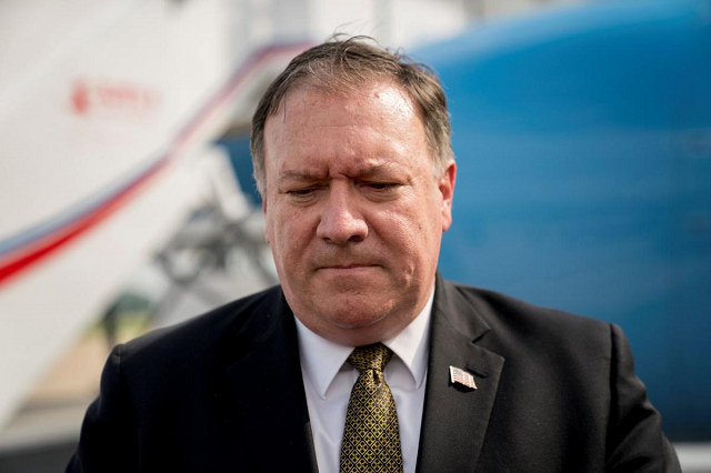 us secretary of state mike pompeo pauses while speaking to members of the media following two days of meetings with kim yong chol a north korean senior ruling party official and former intelligence chief before boarding his plane at sunan international airport in pyongyang north korea july 7 2018 photo reuters