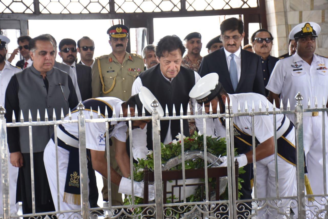 pm imran on his first official visit to karachi photo express