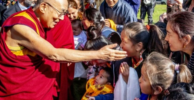 the dalai lama meeting fans and faithful after arriving in rotterdam on friday photo afp the dalai lama meeting fans and faithful after arriving in rotterdam on friday photo afp