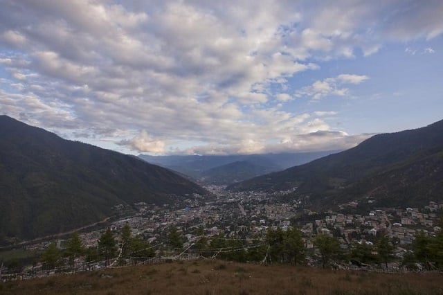 an aerial view of bhutan 039 s capital thimphu photo reuters