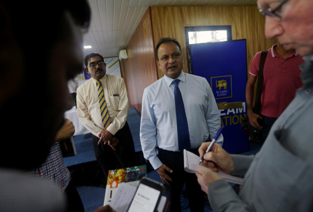 ashley de silva ceo of sri lanka cricket chats with journalists after a news conference after two people allegedly involved in match fixing were suspended in colombo sri lanka may 28 2018 photo reuters ashley de silva ceo of sri lanka cricket chats with journalists after a news conference after two people allegedly involved in match fixing were suspended in colombo sri lanka may 28 2018 photo reuters