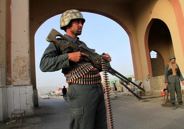 an afghan policeman keeps watch at a check point in ghazni city afghanistan september 16 2018 photo reuters