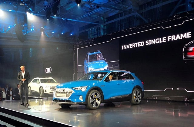 audi unveils its first production all electric vehicle the e tron sport utility vehicle at an event in richmond california us september 17 2018 photo reuters