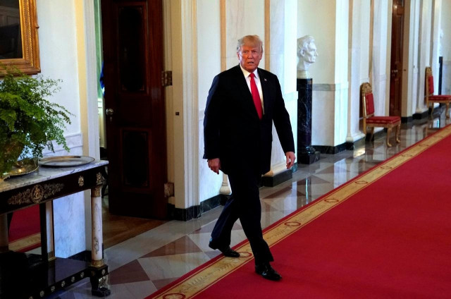 us president donald trump arrives for an event honoring those working for immigration and customs enforcement and customs border protection at the white house in washington us august 20 2018 photo reuters us president donald trump arrives for an event honoring those working for immigration and customs enforcement and customs border protection at the white house in washington us august 20 2018 photo reuters